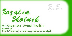 rozalia skolnik business card